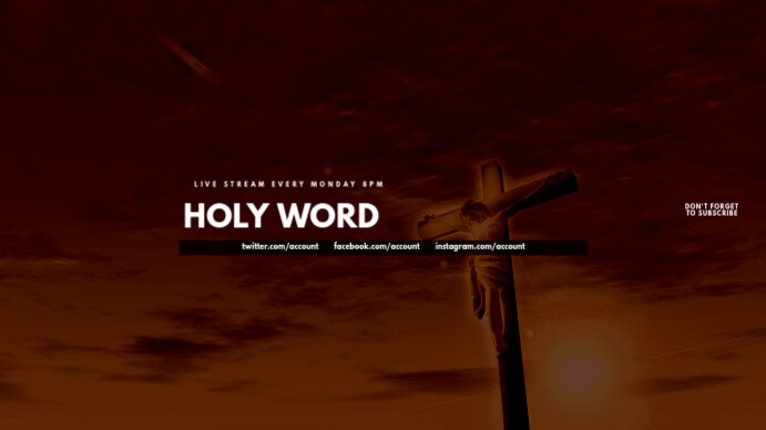 Holy Jesus Christ Youtube Channel Art Template Postermywall Holy Jesus Christ Youtube Channel Art Template Postermywall