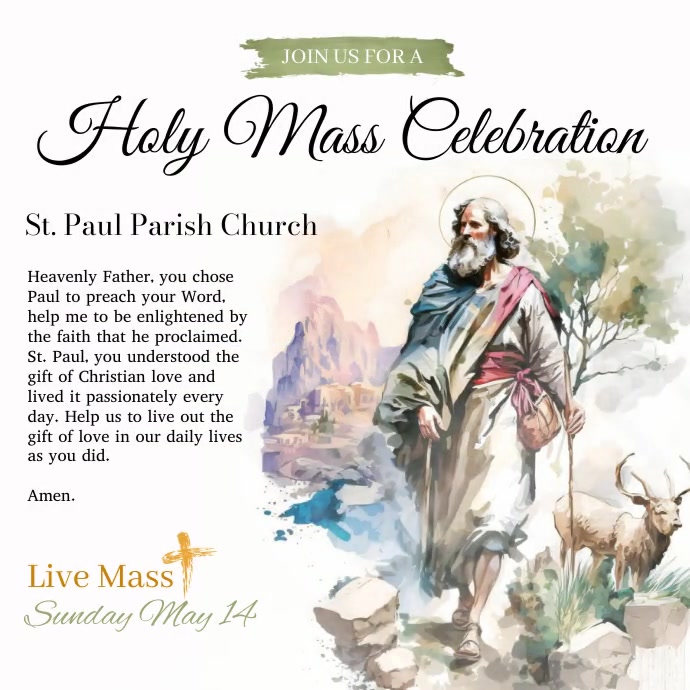 Holy Mass Template | PosterMyWall