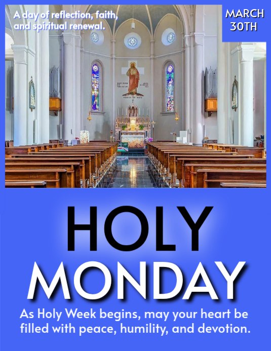 Holy Monday – Editable Social media poster flyer Template | PosterMyWall