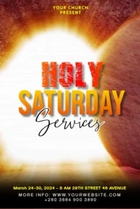 Holy Saturday Video Poster template
