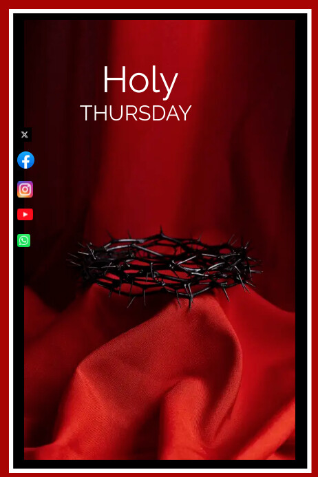 Thursday Easter Week Holy Thursday Easter Week Post Template | PosterMyWall