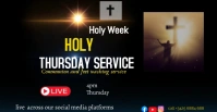 Holy Thursday service template Facebook Event Cover