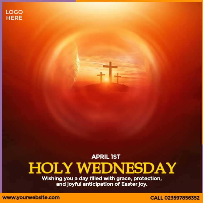 Copy of Holy Wednesday | PosterMyWall