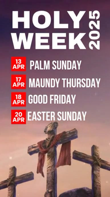 Holy Week2025 Holy Week 2025 Template | PosterMyWall