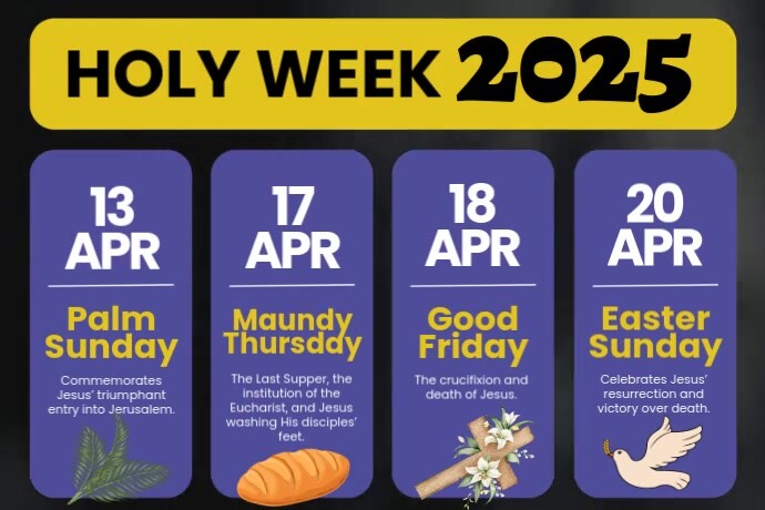 Holy Week2025 Holy Week 2025 Timeline Template | PosterMyWall