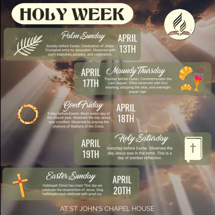 Holy Week Ads Template | PosterMyWall