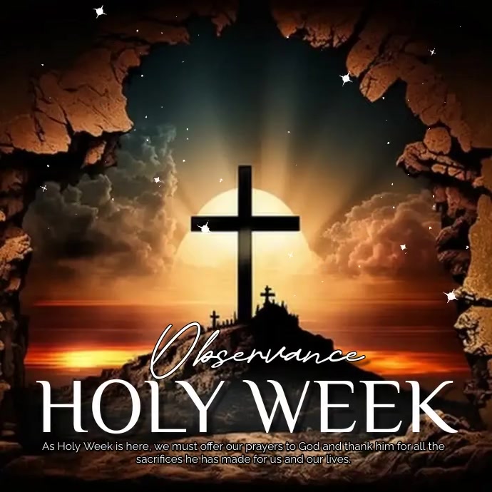 Holy Week Sample Posts Holy Week ads Template | PosterMyWall