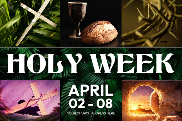 Holy Week Banner Template | PosterMyWall