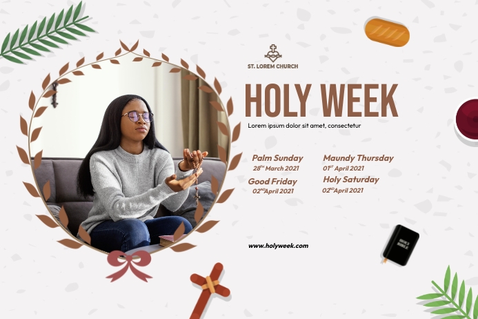 Holy Week Banner Design Template | PosterMyWall