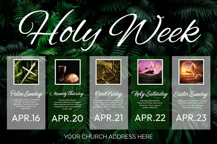 Plantilla de Holy Week Banner | PosterMyWall