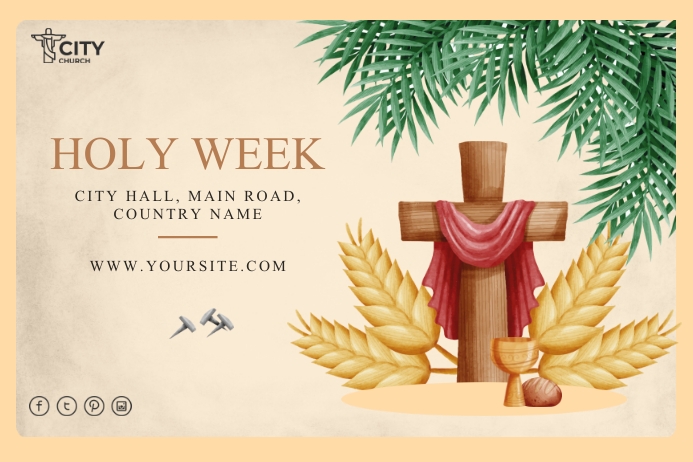 Holy Week Banner Template | PosterMyWall