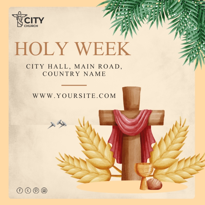 Plantilla de Holy Week Banner Template | PosterMyWall