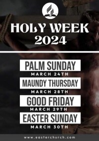 Holy Week Five Holy week Template | PosterMyWall