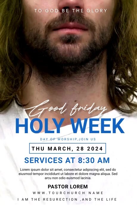 Holy Week Celebration Ads Poster template