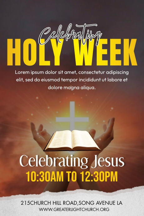 Holy Week Celebration Template | PosterMyWall