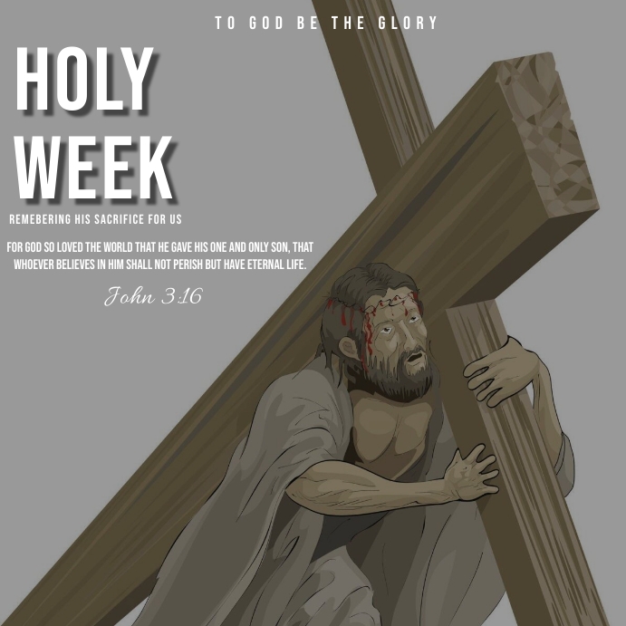 Holy Week Sample Posts Holy Week Celebration Template | PosterMyWall