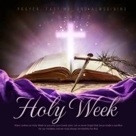 Holy week Wpis na Instagrama template