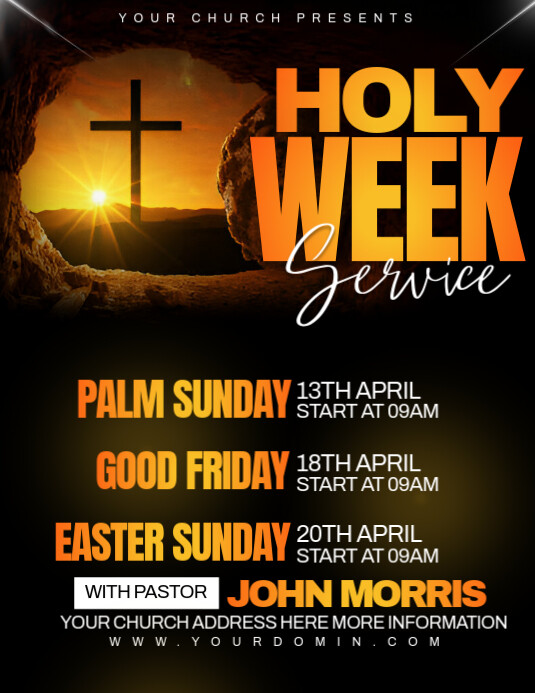 Holy week Template | PosterMyWall