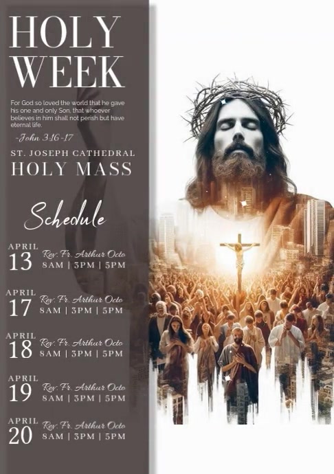 Holy Week Sample Posts Holy Week Template | PosterMyWall