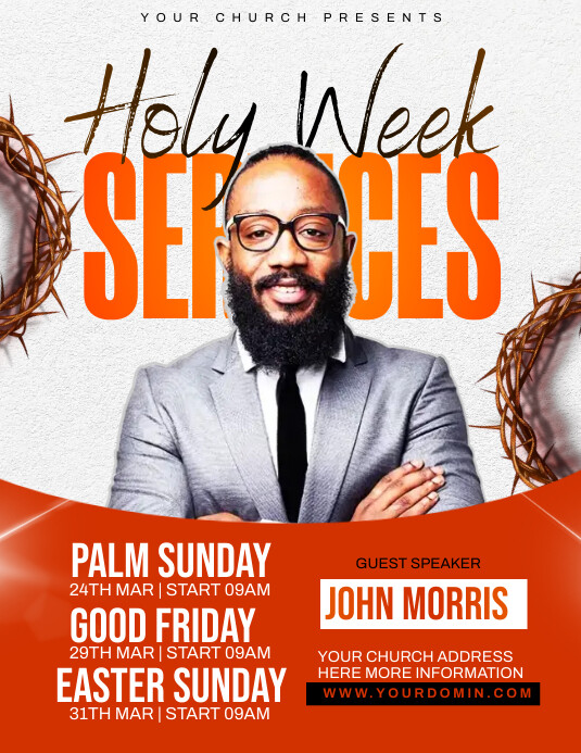 Holy Week Professional Holy week Template | PosterMyWall
