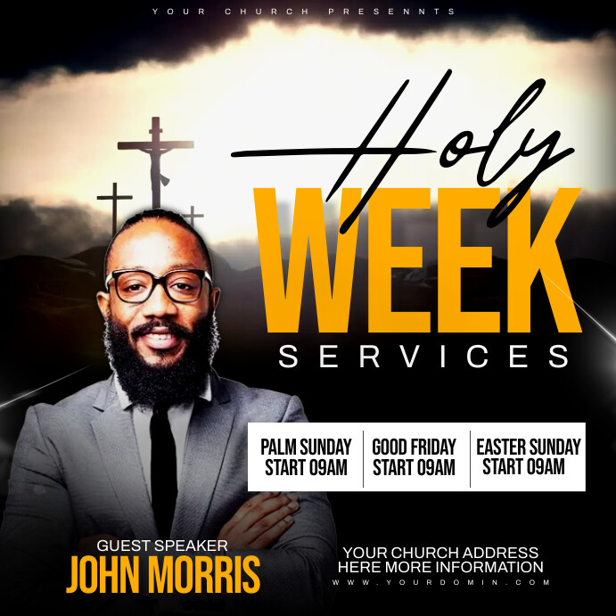 Holy Week Sample Posts Holy Week Template | PosterMyWall