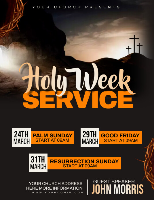 Holy Week Template | PosterMyWall