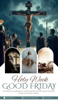 Holy week Цифровой дисплей (9 : 16) template