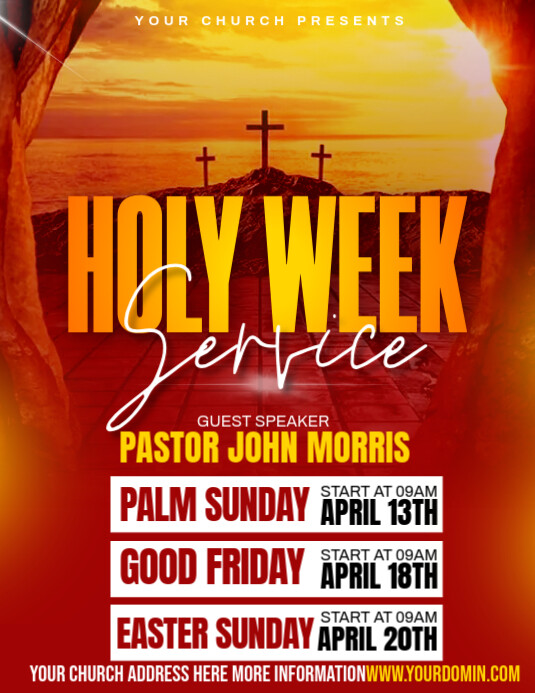 Copy of holy week | PosterMyWall