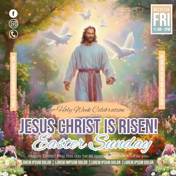 Holy Week Sample Posts Holy week Template | PosterMyWall