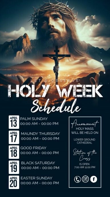 Holy Week Template | PosterMyWall