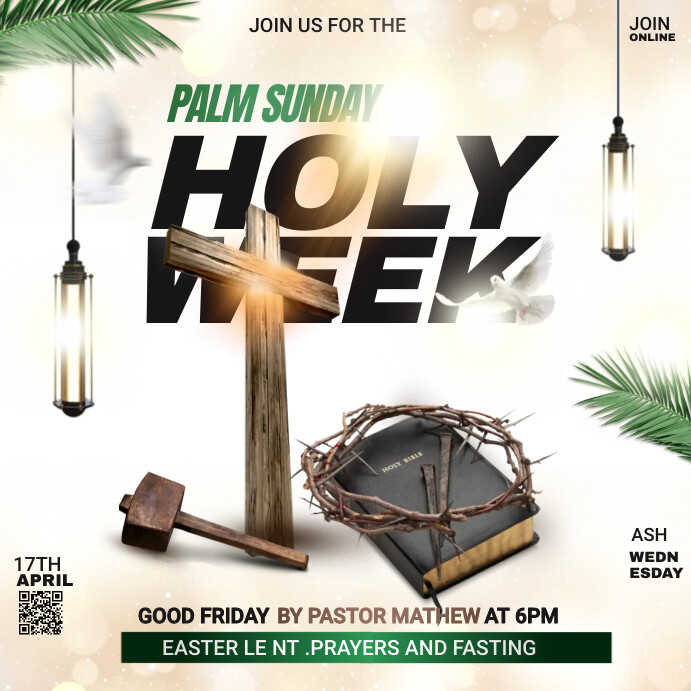 Plantilla de Holy week | PosterMyWall