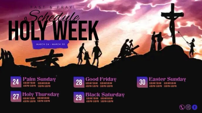 Holy week Display digitale (16:9) template