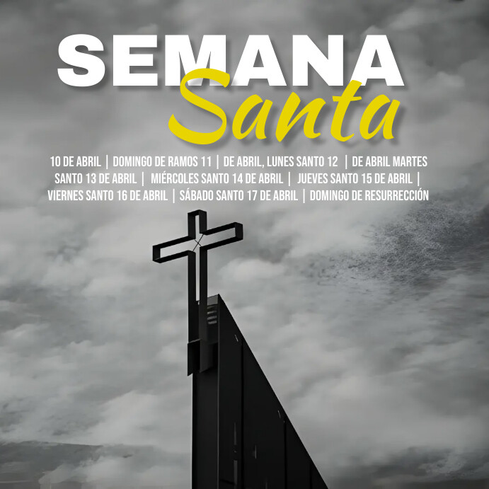 HOLY WEEK Template | PosterMyWall