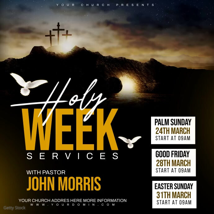 Holy Week Sample Posts Holy Week Template | PosterMyWall