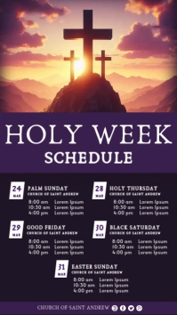Holy Week Digital Display (9:16) template