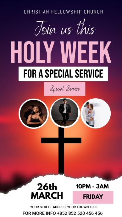 HOLY WEEK Template | PosterMyWall