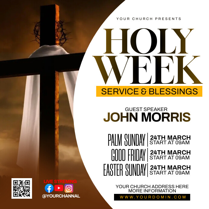 Holy Week Iphosti le-Instagram template