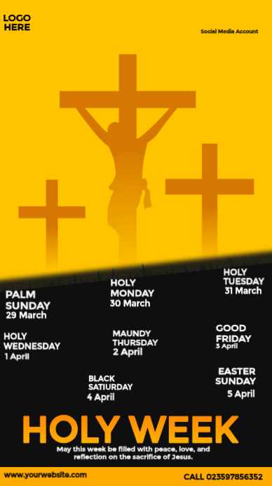 Holy Week Event Church Template | PosterMyWall