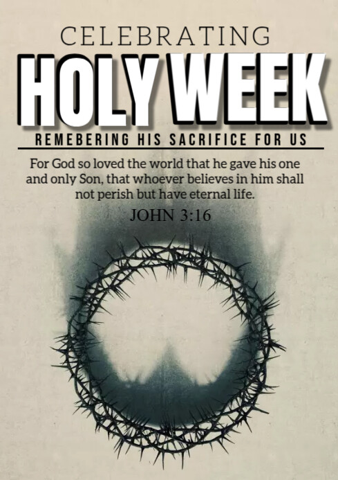 Holy Week Postre Holy Week Event Template | PosterMyWall