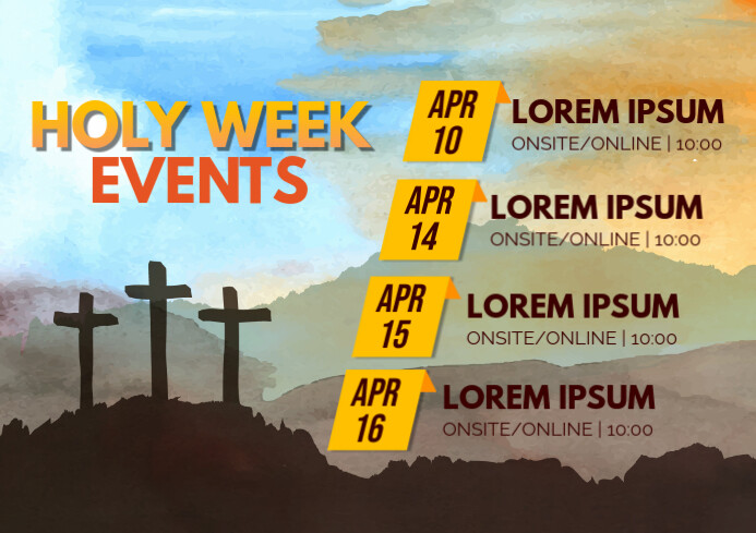 Holy Week Events A4 template