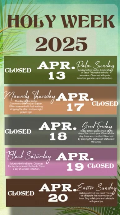 Holy Week Guide 2025 Template | PosterMyWall