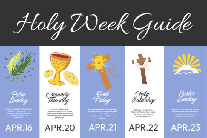 Holy Week Guide Banner Template Affiche