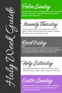 Holy Week Guide Poster Template | PosterMyWall