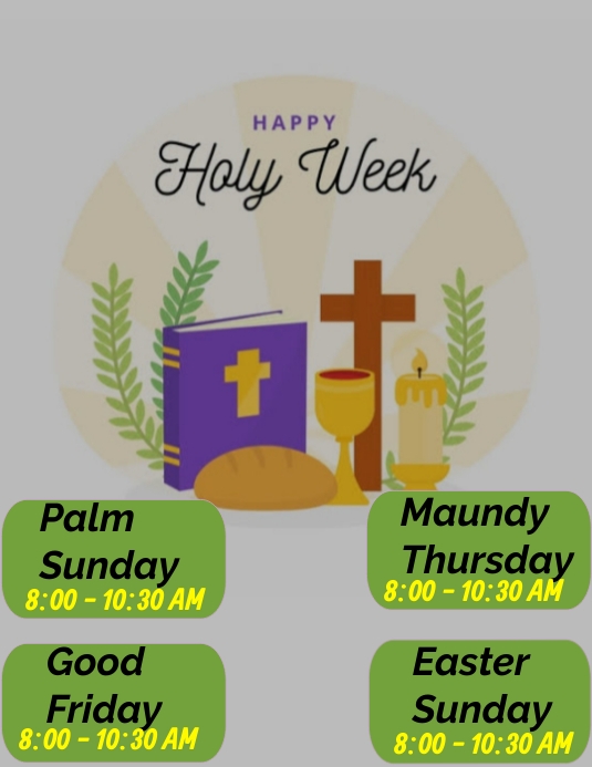 Holy week guide Template | PosterMyWall