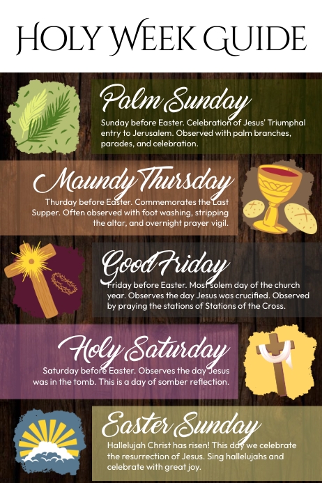 Copy of Holy Week Guide Template | PosterMyWall