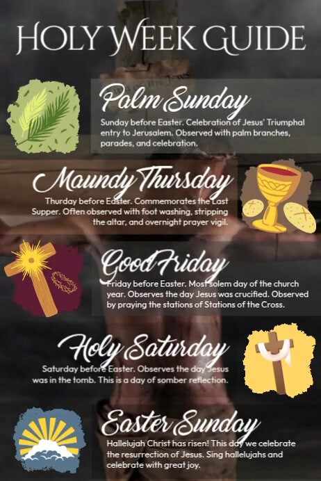 Holy Week Guide Video Template | PosterMyWall
