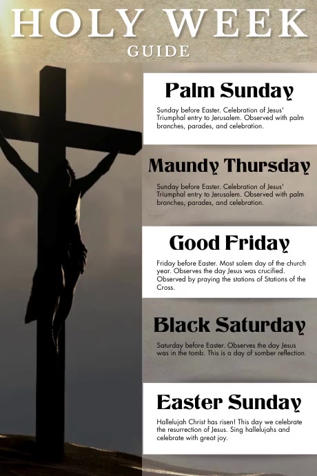 Holy Week Guide Video Template | PosterMyWall