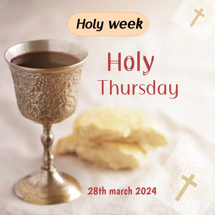 Holy week/Holy Thursday flyer template | PosterMyWall
