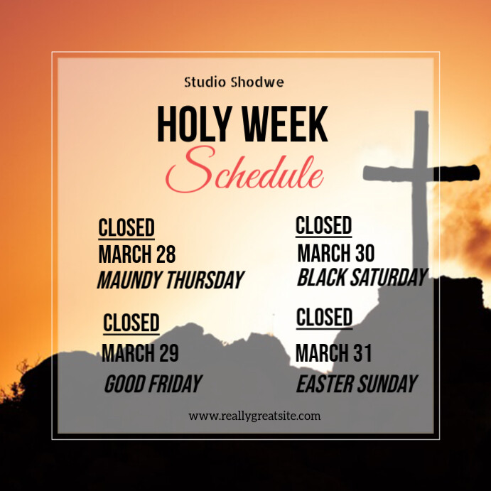 Holy Week Holy Week Poster เทมเพลต | PosterMyWall