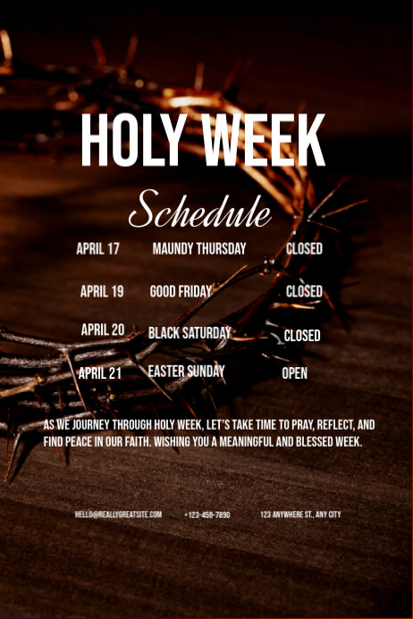 Holy Week Postre Holy Week Holy Week Poster Template | PosterMyWall